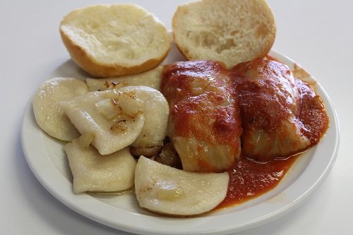 Cabbage Rolls & Side & Roll